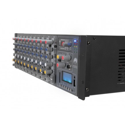 OMNITRONIC RM-1422FXA USB Rack Power Mixer